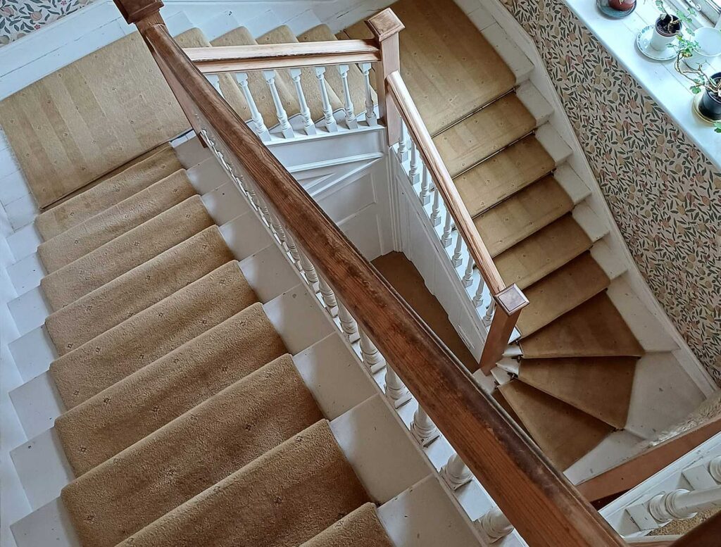 full staircase after our professional carpet cleaning